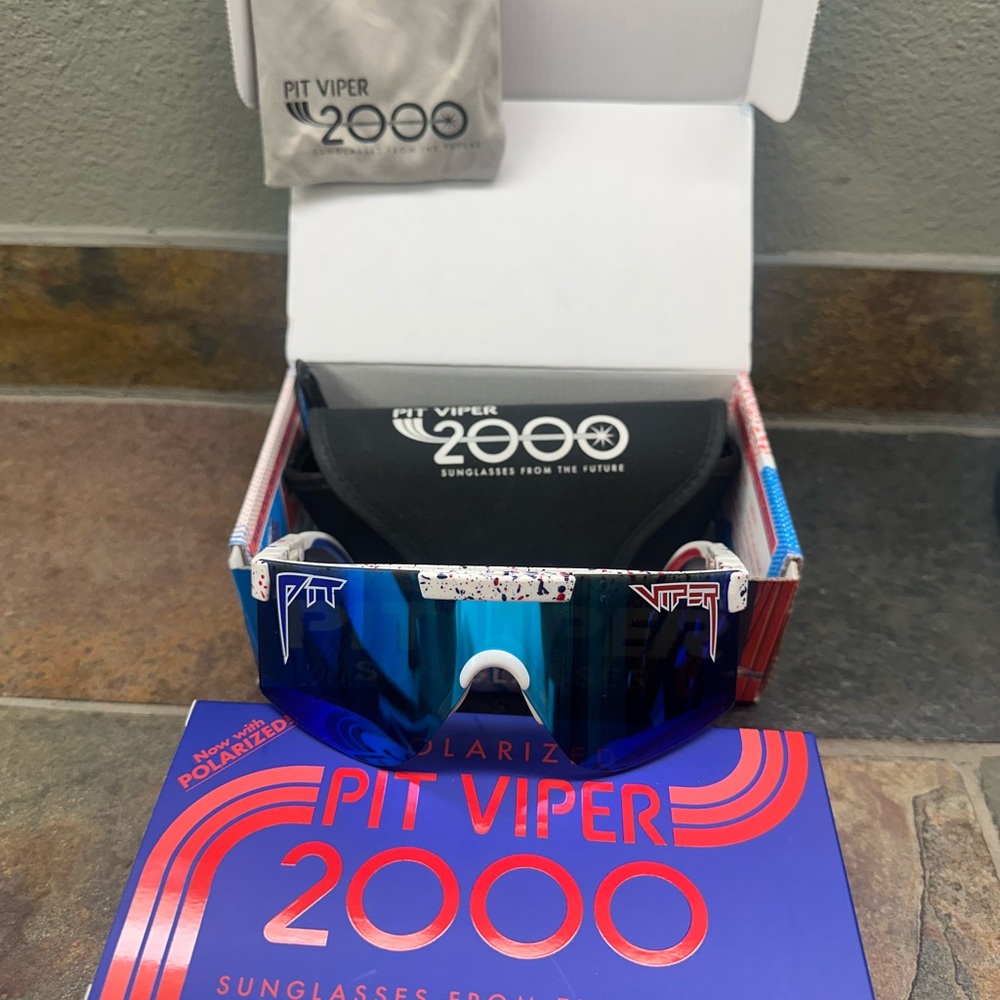 Pit Viper 2000 Polorized ‘ Merica Blue Lens Sunglasses